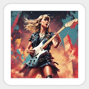 Taylor Swift vintage dnd style art Sticker